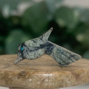 Zuni Style Bird Fetish Bead Drilled Stone Native American Mini Animal Carving .9